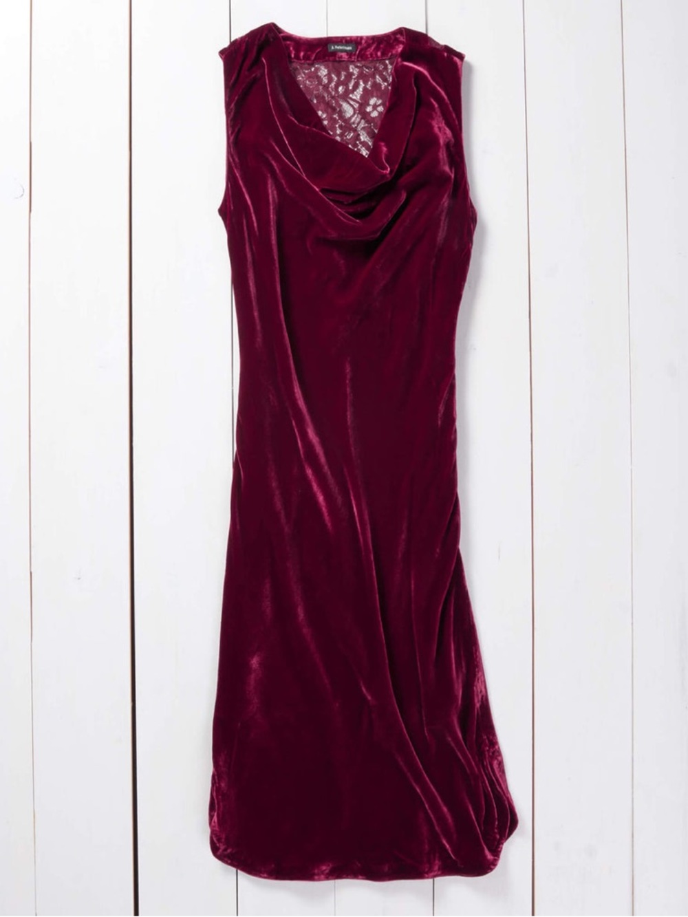 J. Peterman Answered Prayers Velvet Dress in Garnet Red, Size 4